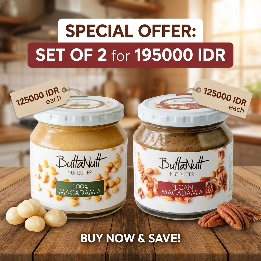 Promo Set of Macadamia and Pecan - Macadamia Nut Butter