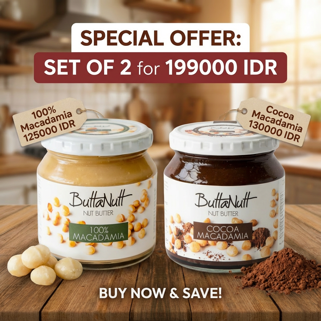 Promo Set of Macadamia and Cocoa Macadamia Nut Butter