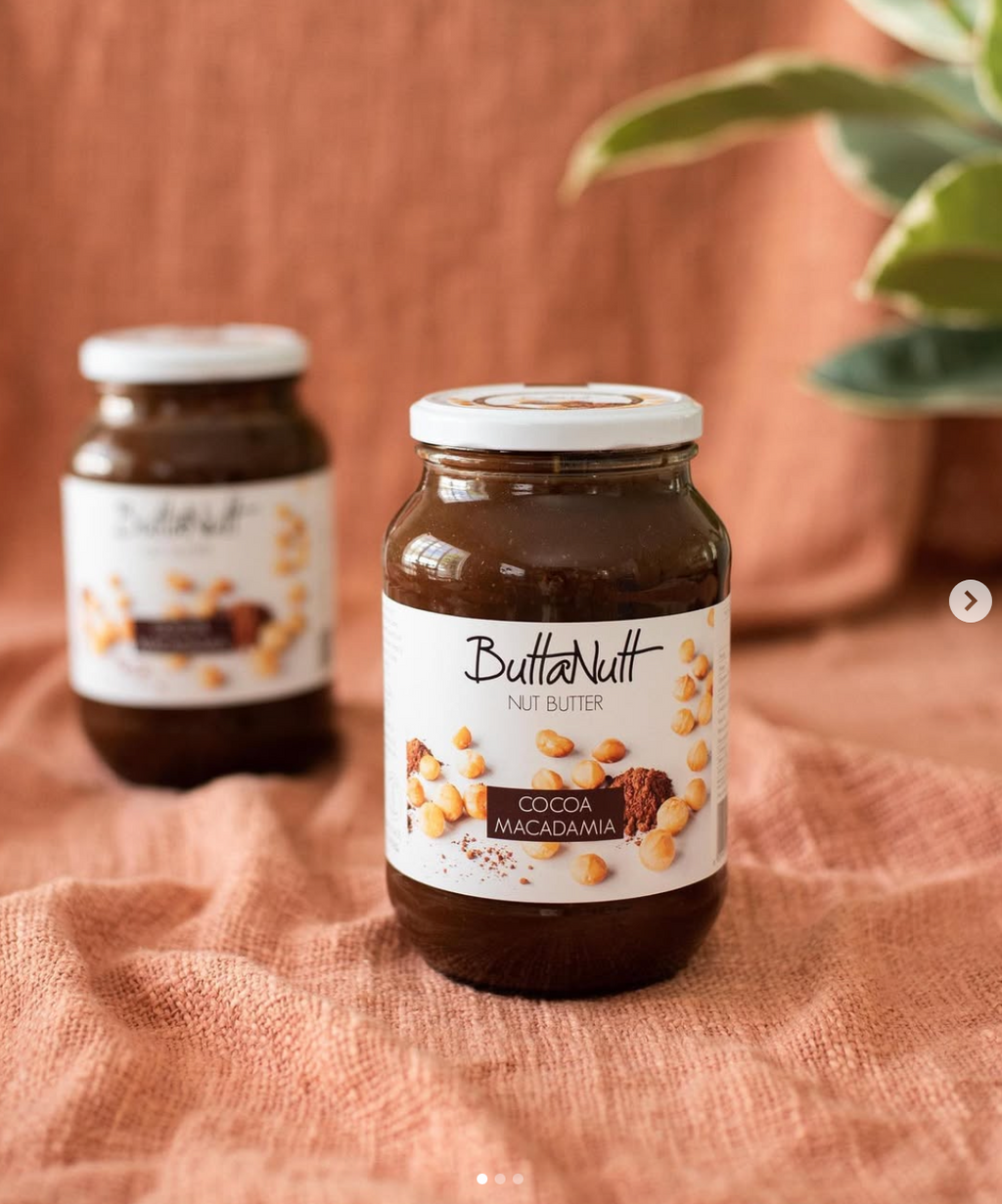 Jar of cocoa macadamia nut butter — Food Trader