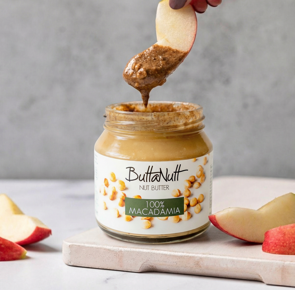 Macadamia nut butter with apple slices — Food Trader