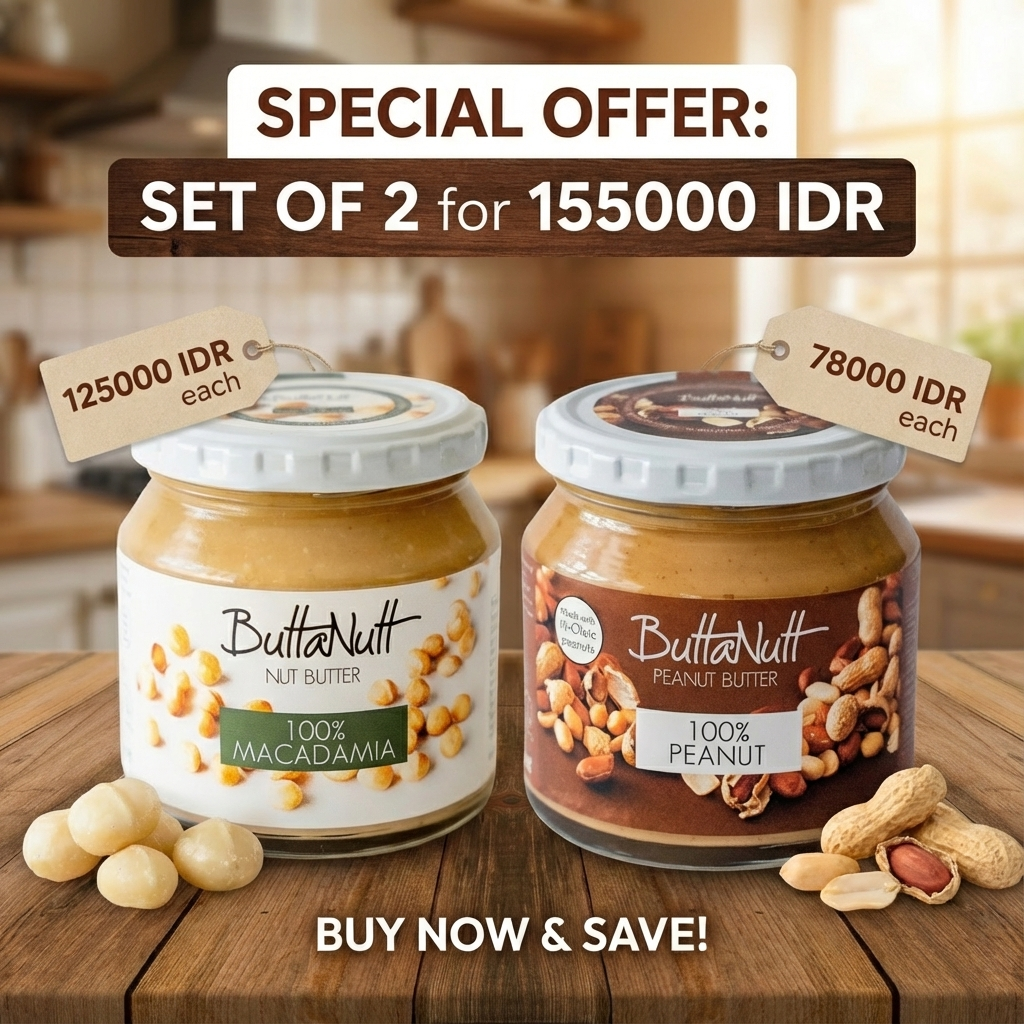Promo set of 100% Macadamia Nut Butter and 100% Peanut Butter