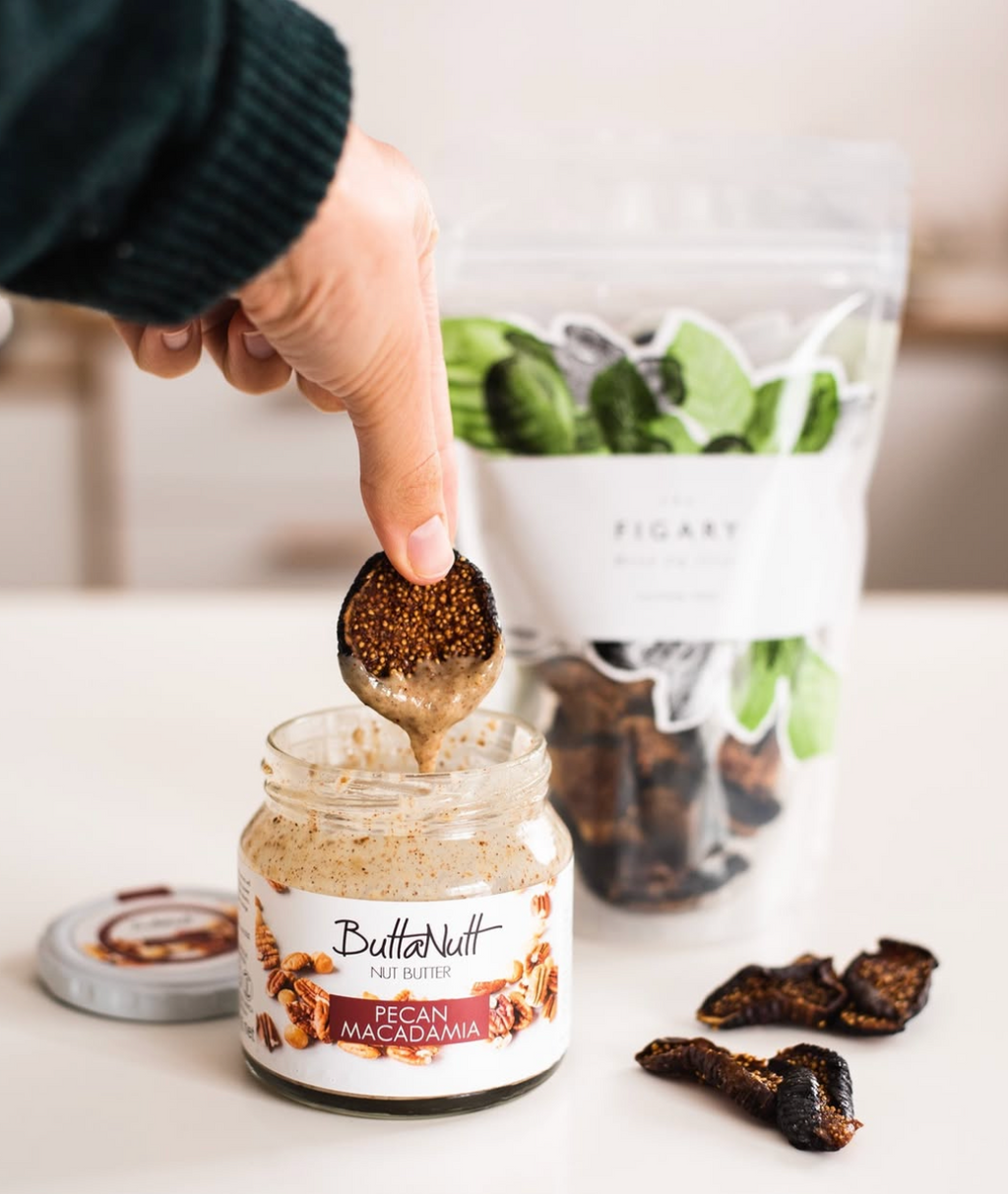 Pecan and macadamia nut butter with fresh figs — Food Trader